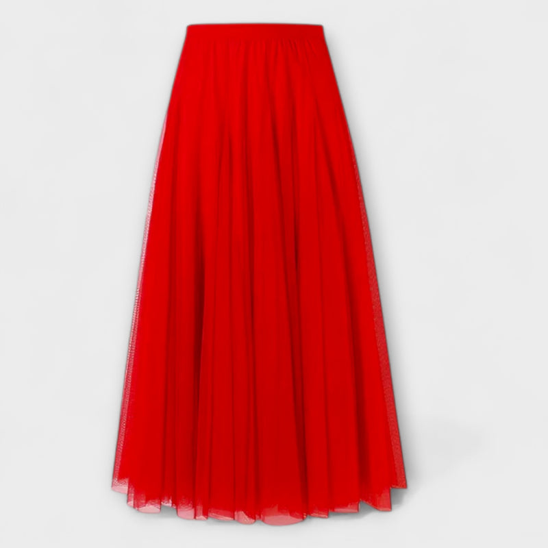 Lucia – Plissierter Mesh-Midirock