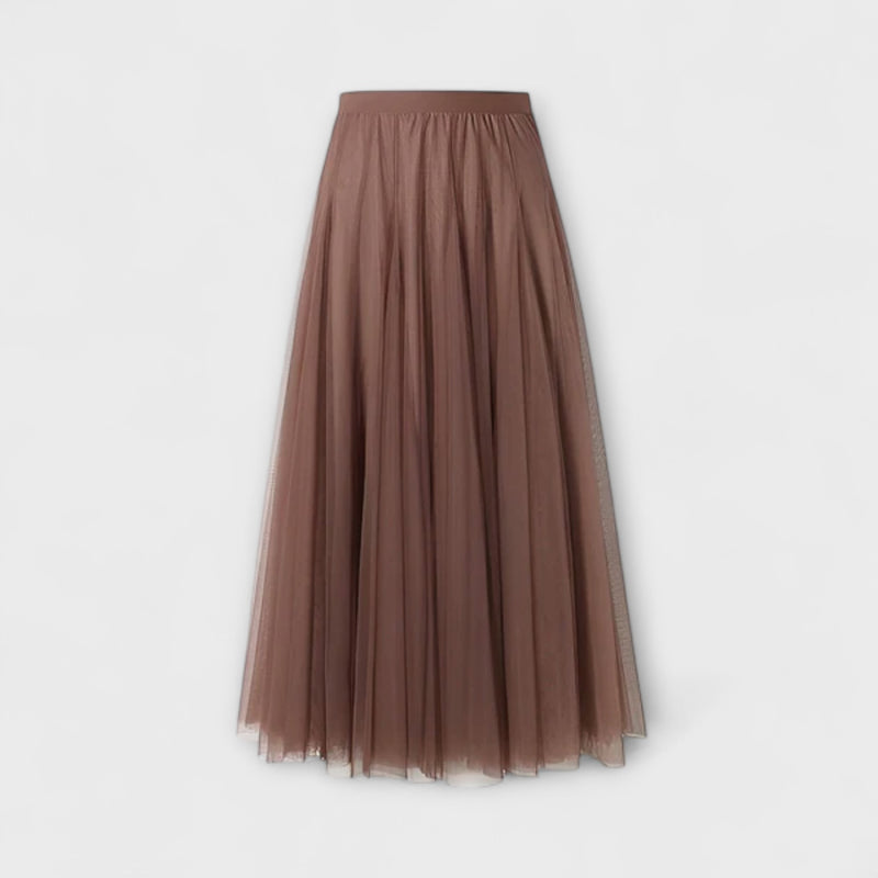 Lucia – Plissierter Mesh-Midirock