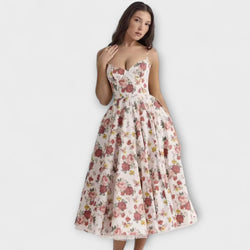 Elisa – Geblümtes Midikleid