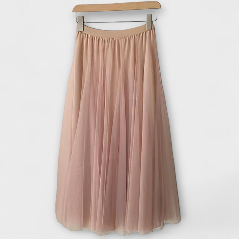Lucia – Plissierter Mesh-Midirock