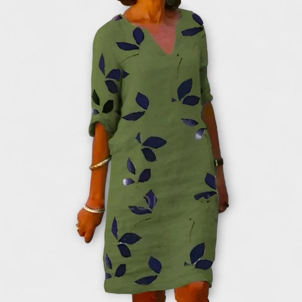 Sabina – Sommerkleid mit Blattmuster