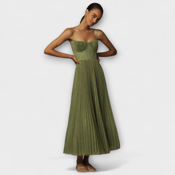 Cloe – Plissiertes Midikleid