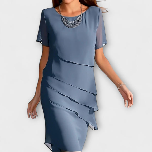 Emily – Kurzarm-Midikleid