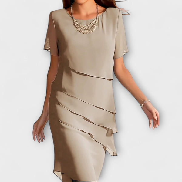 Emily – Kurzarm-Midikleid
