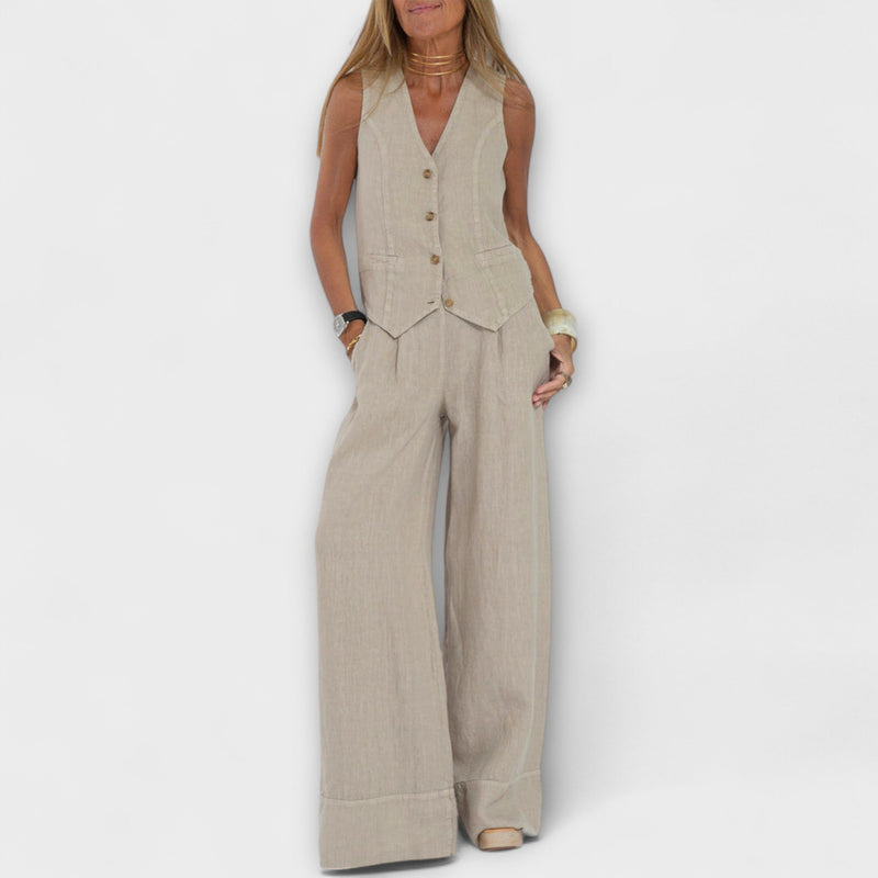 Martina – Elegantes zweiteiliges Leinen-Set
