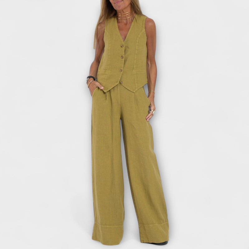 Martina – Elegantes zweiteiliges Leinen-Set